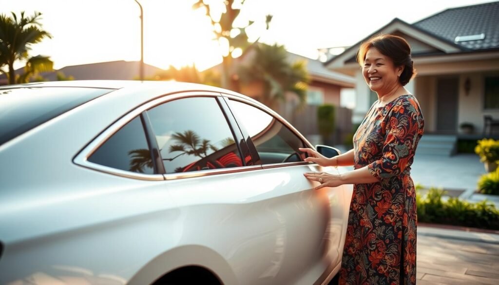 ibu rumah tangga mobil baru